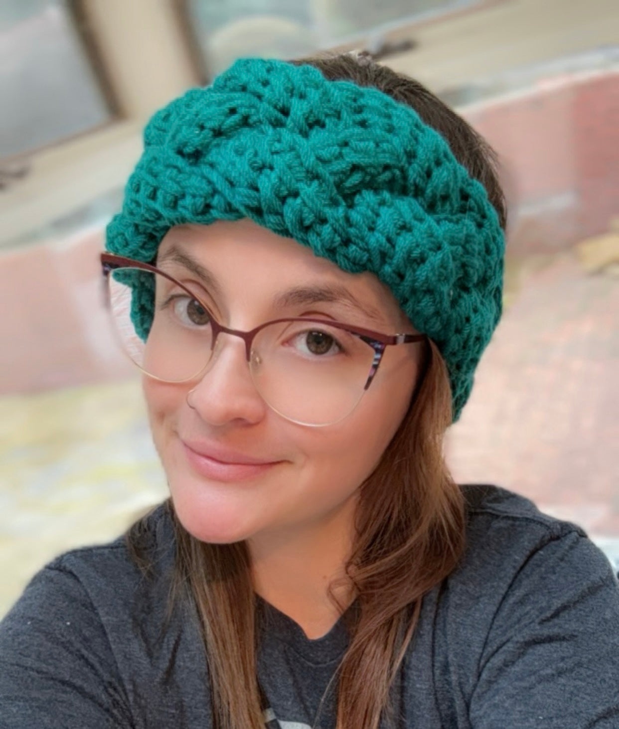 Tunisian Crochet Braided Ear Warmer