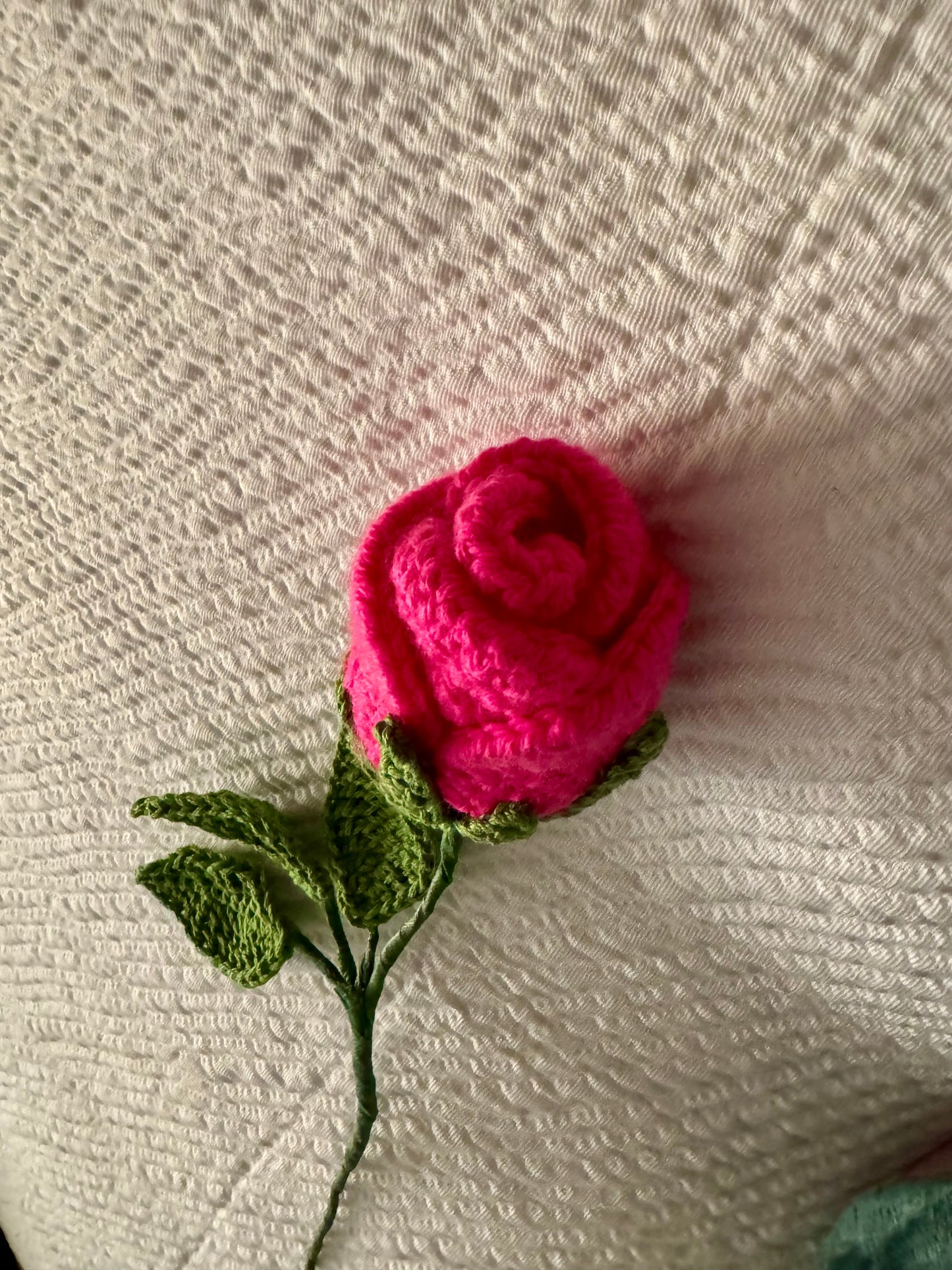 Crochet Pink Rose