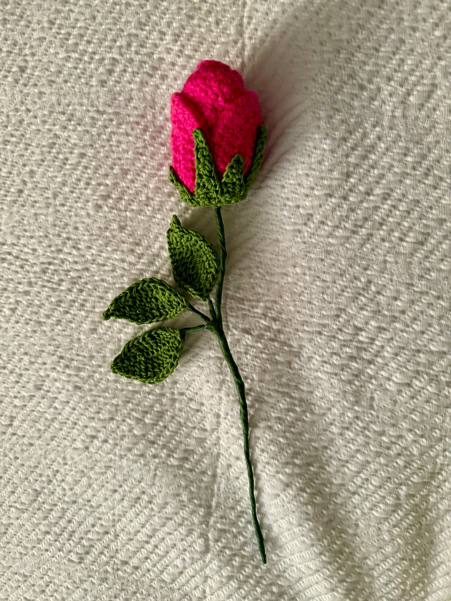 Crochet Pink Rose