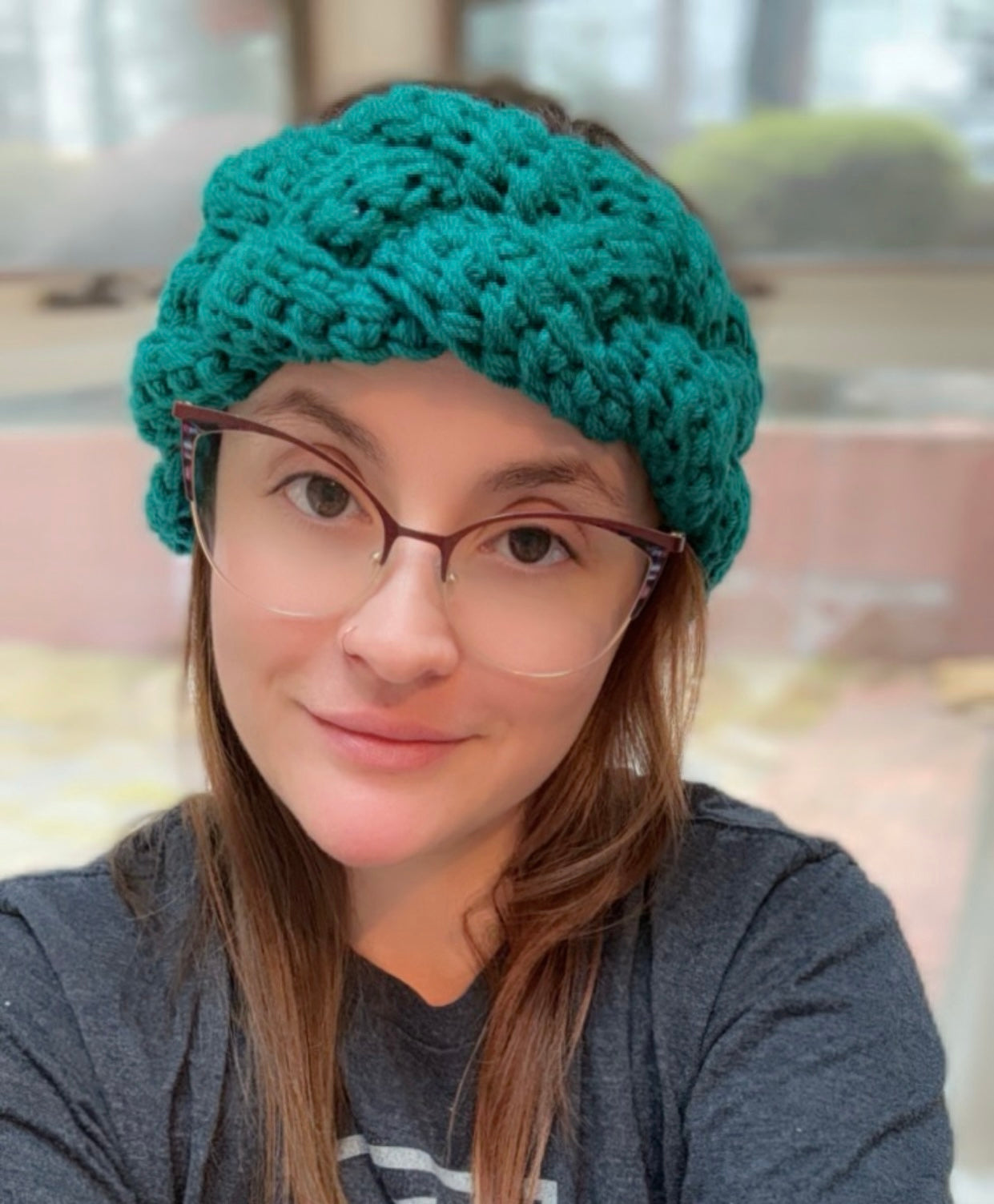 Tunisian Crochet Braided Ear Warmer