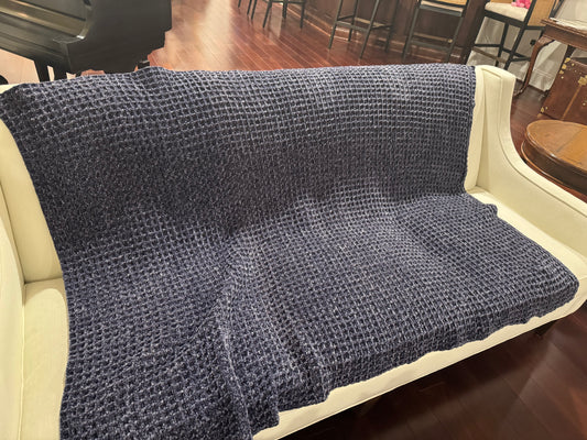 Waffle Stitch Crochet Throw