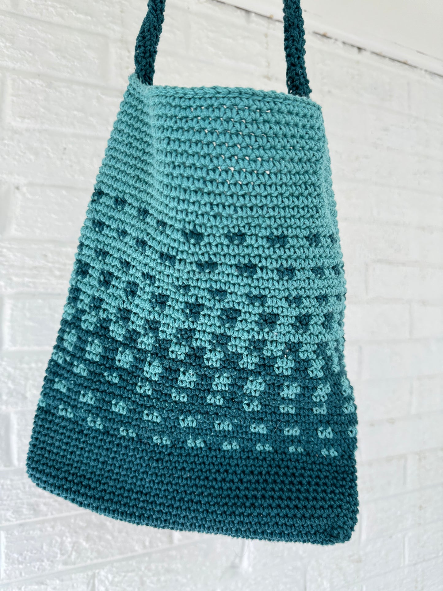 Fading Shades Crochet Tote Bag