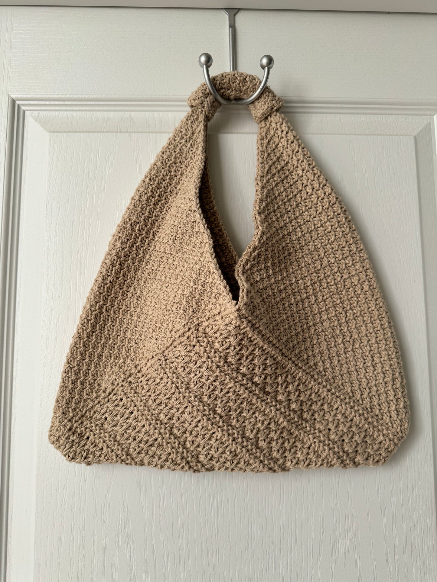 Tunisian Crochet Jute Cotton Origami Bag