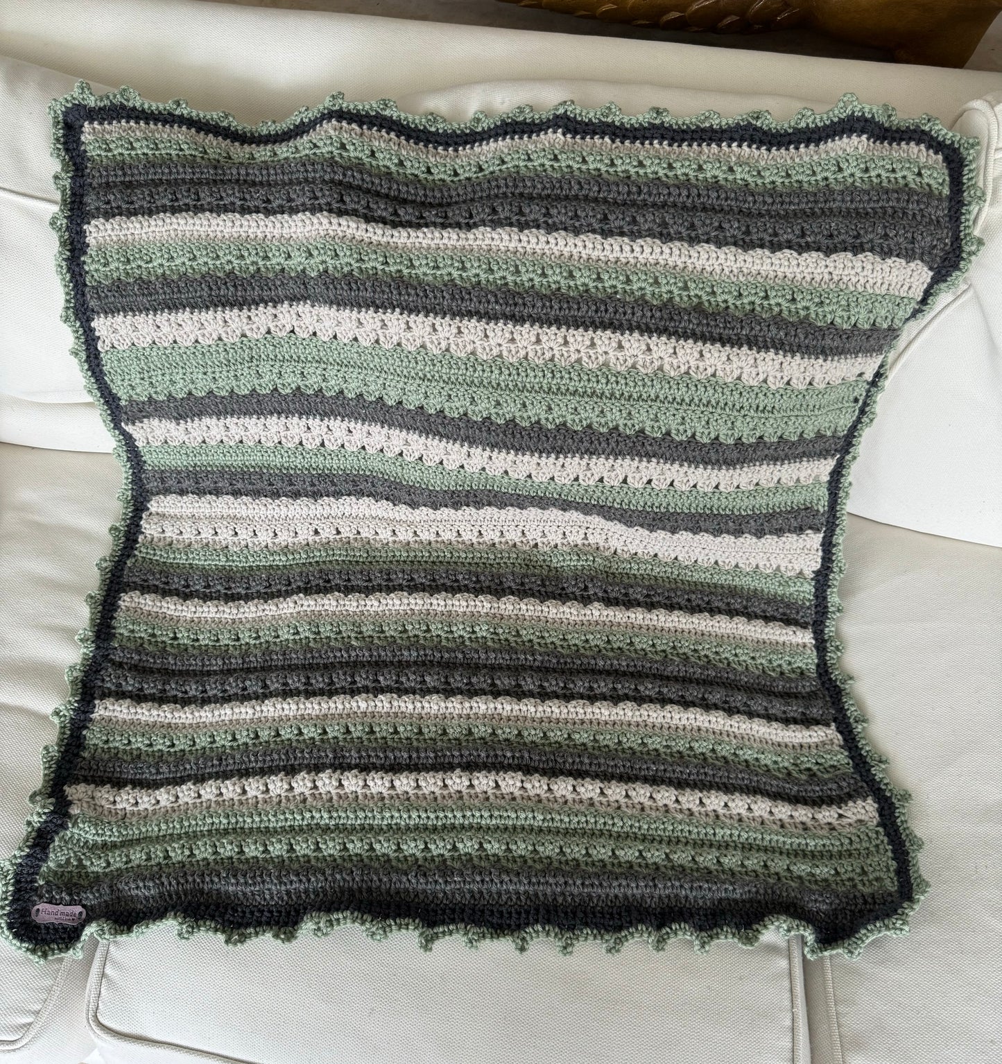 Handmade crochet baby blanket