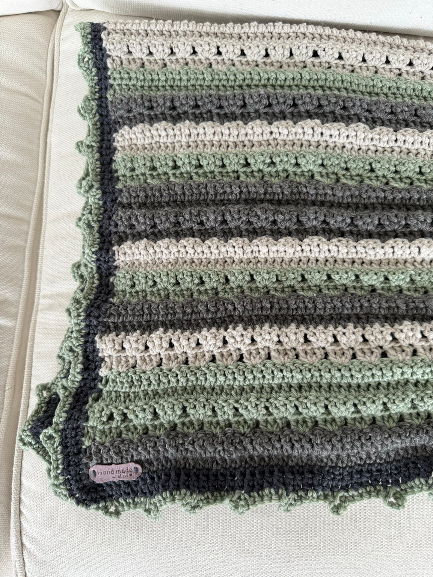 Handmade crochet baby blanket