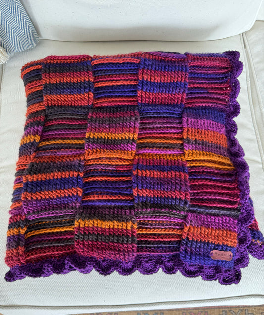 Basket weave crochet baby blanket