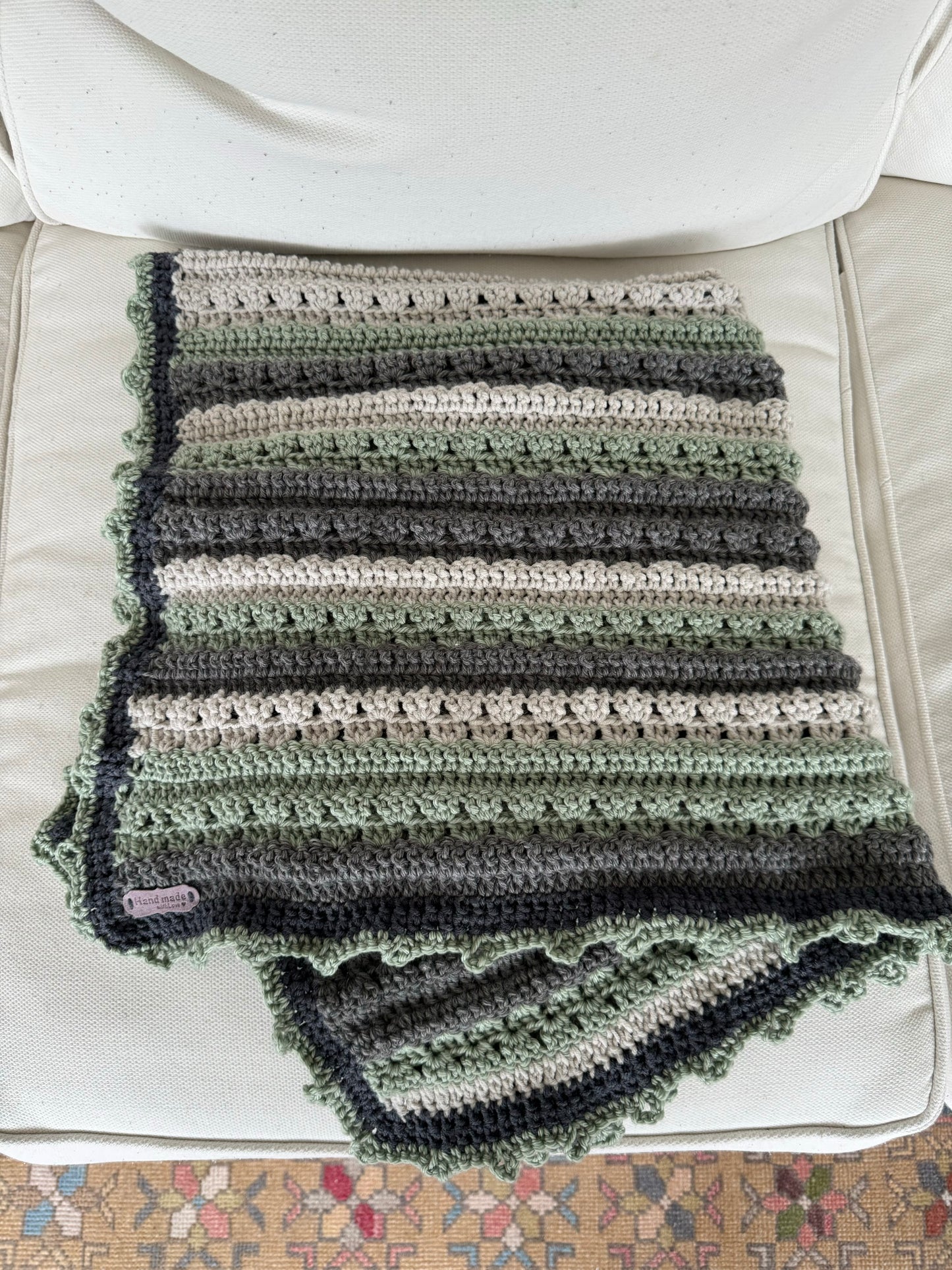 Handmade crochet baby blanket