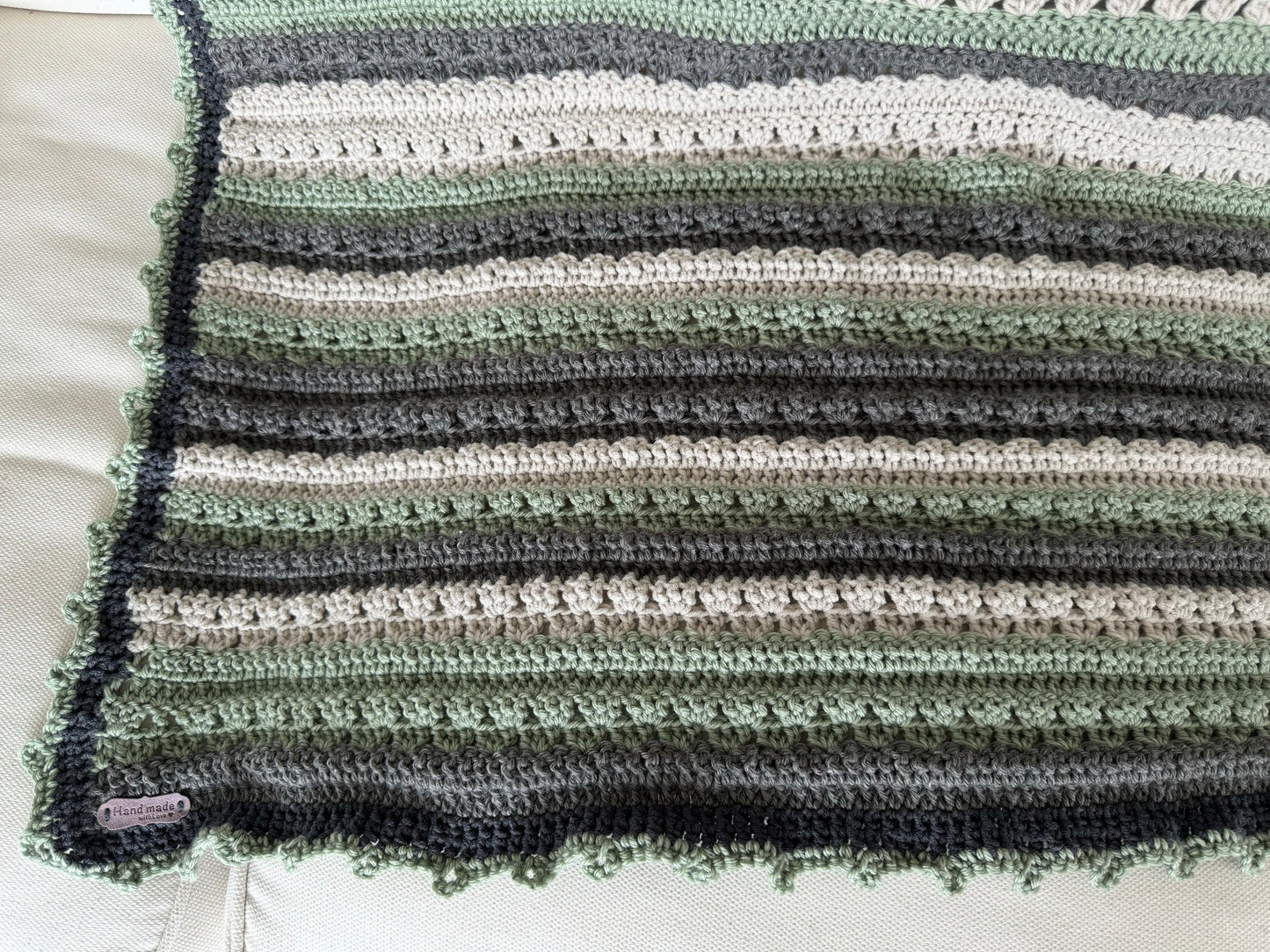 Handmade crochet baby blanket
