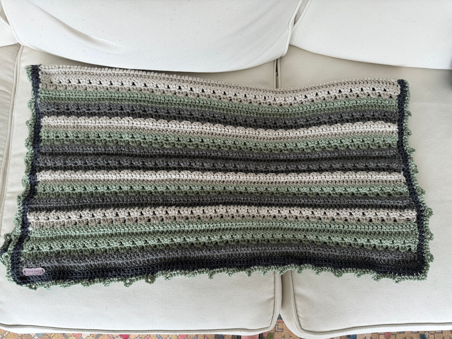 Handmade crochet baby blanket